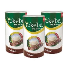 3 x Yokebe Aktivkost Schoko Pulver (3x500g)