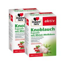 2 x Knoblauch Kapseln mit Misteln + Weißdorn (2x480 Kapseln)