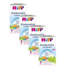 喜宝有机益生菌婴幼儿奶粉 1+ 段 600克,4盒装 4x Kindermilch Combiotik (600g)