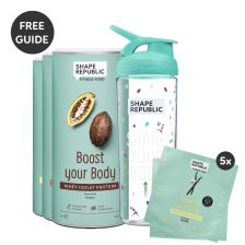 3x Protein nach Wahl + 5x To-Go-Size + BlenderBottle® — inkl. gratis Rezept Buch