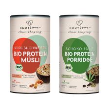 Bio Protein Porridge Schoko-Hanf (350g) & Bio Protein Müsli Nuss-Buchweizen (350g)
