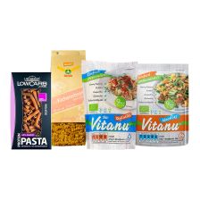 Buntes Low-Carb Pasta-Paket