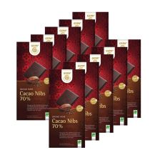 10 x Bio Schokolade Cacao Nibs 70% (10x100g)