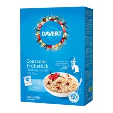 Couscous Frühstück bio - 5 x 65g - Cranberry-Vanille