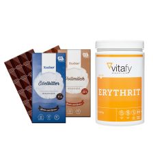 Erythrit (1000g) + 2x Xucker Schokolade (2x100g)