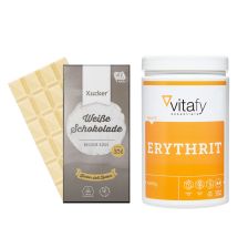 Erythrit (1000g) + Xucker weiße Schokolade (100g)