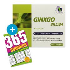 Ginkgo Kapseln (192 Kapseln) + Sudoku-Heft - Gratiszugabe