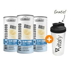 3 x Fit+Feelgood Mahlzeitersatz SLIM (3x396g) + Vitafy Shaker (600ml) gratis!