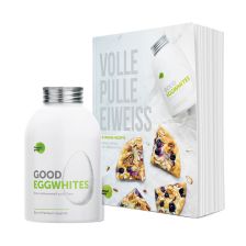 1 x Good Eggwhites Bio-Eiklar (483ml) + 1 x Rezeptbuch "Volle Pulle Eiweiß"