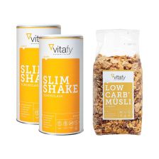 Low Carb Müsli im Beutel (525g) + 2 x Slim Shake (500g)