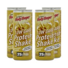 4 x BodyShaper Low Carb Protein Shake - 250ml - Cappuccino