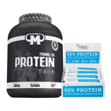 50% Protein Riegel (12x45g) + Mammut Formel 90 Protein (3000g)