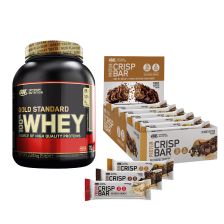 100% Whey Gold Standard (2273g) + Protein Crisp Bars (10x65g)
