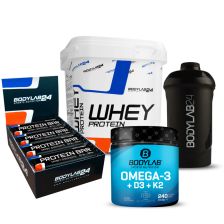 Protein Blitzangebot mit Omega-3 TG + D3 + K2 Kapseln