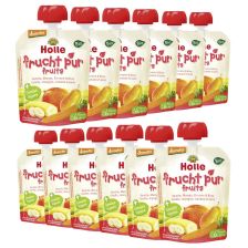 12 x Bio-Pouchy ab dem 6. Monat Karotte, Mango, Banane & Birne (12x90g)