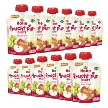 12 x Bio-Pouchy ab dem 8. Monat Apfel mit Erdbeere (12x90g)