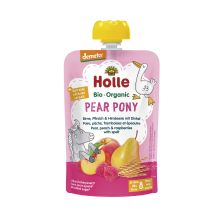 Demeter Pear Pony - Pouchy Birne, Pfirsich & Himbeere mit Dinkel, ab dem 8. Monat (100g)