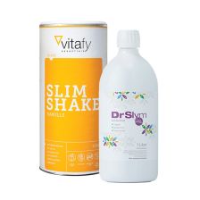 DrSlym Konzentrat (1000ml) + Vitafy Essentials Slim Shake Vanille (500g)