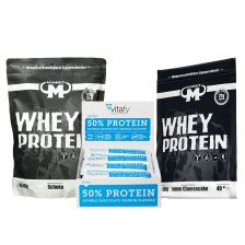 50% Protein Riegel (12x45g) + 2 x Mammut Whey Protein (2x1000g)