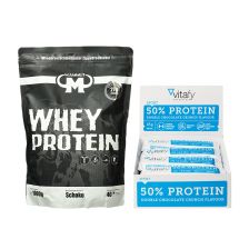 50% Protein Riegel (12x45g) + Mammut Whey Protein (1000g)
