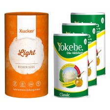 3 x Yokebe Classic Pulver (3x480g) + Xucker Light europ. Erythrit (1000g)