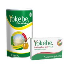 1 x Yokebe Classic Pulver (480g) + 1 x Stoffwechsel aktiv Plus (28 Kapseln)
