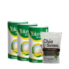 3 x Yokebe Classic Pulver (3x480g) + Naturacereal Chia Samen (1000g)