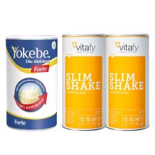 1 x Yokebe Forte (500g) + 2 x Vitafy Essentials Slim Shake (2x500g)