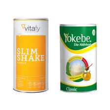 Yokebe Classic Pulver (480g) + Vitafy Essentials Slim Shake (500g)