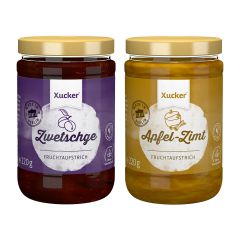 2er Fruchtaufstrich-Kombi Apfel-Zimt, Zwetschge (2x220g)