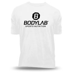 Bodylab t-shirt wit met zwart logo - S