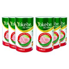 6 x Yokebe Aktivkost Erdbeer Pulver (6x500g)