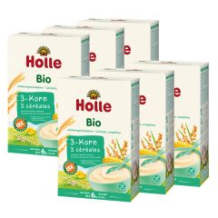 6 x Bio-Vollkorngetreidebrei 3-Korn ab dem 6. Monat (6x250g)