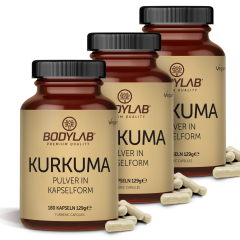 3 x Kurkuma Pulver in Kapselform (3 x 180 Kapseln)