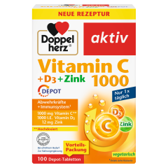 Vitamin C 1000 + D3 + Zink Depot (100 Depot-Tabletten)