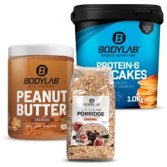 Breakfast Pack (Protein-6 Pancakes (1kg) + 100% Peanut Butter (1kg) + Eat Clean Porridge (350g))