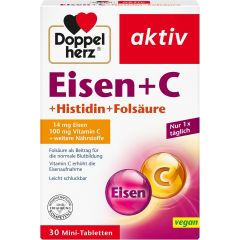 Eisen + C + Histidin + Folsäure (30 Tabletten)