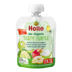 Bio Tasty Turtle - Pouchy Apfel & Birne mit Joghurt, ab dem 8. Monat (85g)