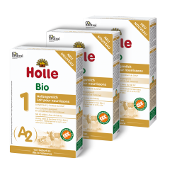 3er Pack A2 Bio-Anfangsmilch 1, von Geburt an (400g)