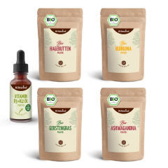 Goldene Milch Mischung 5er Set mit Vitamin D3 + K2