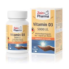 Vitamin D3 5000 I.E. Wochendepot (90 Kapseln)