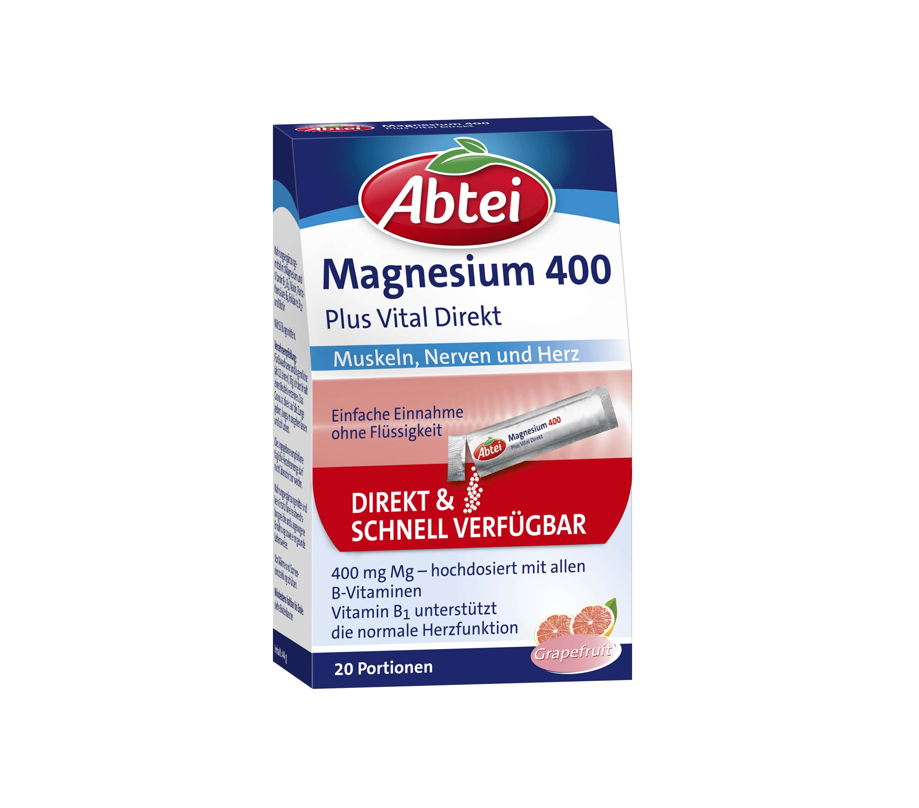 Magnesium 400 + Vitamin B-Komplex Direktgranulat (20 Portionen) Magnesium 400 + Vitamin B-Komplex Direktgranulat (20 Portionen)