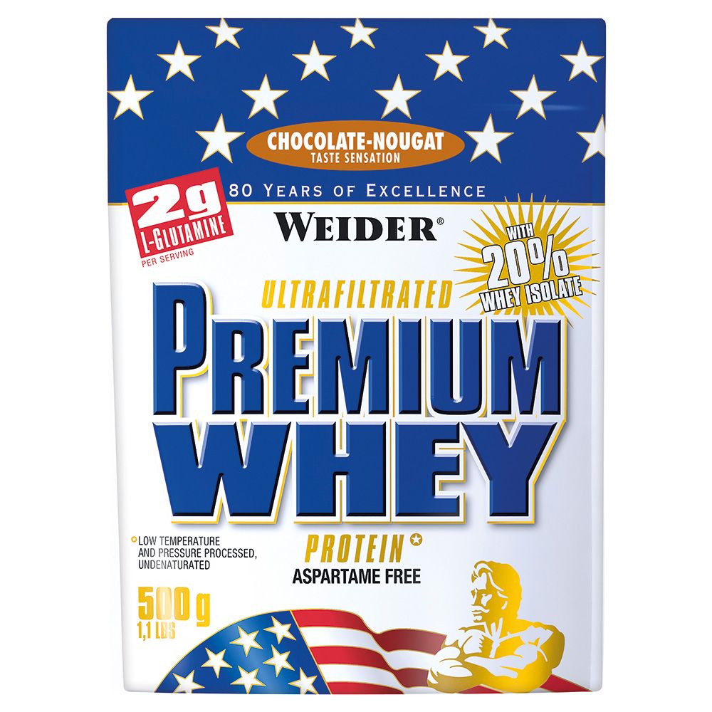 Premium Whey Protein - 500g - Schokolade-Nougat Premium Whey Protein - 500g - Schokolade-Nougat