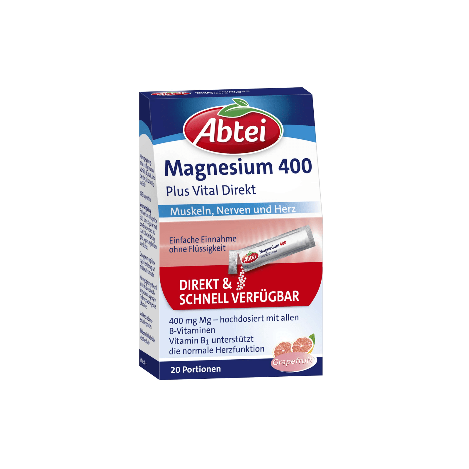 Magnesium 400 + Vitamin BKomplex Direktgranulat (20 Portionen) von Abtei