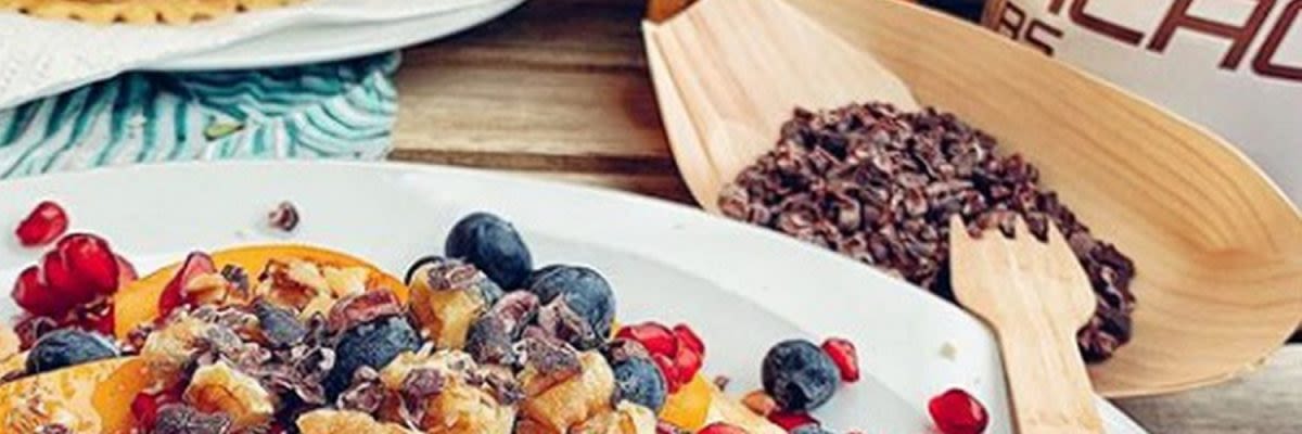 Wafels met fruittopping