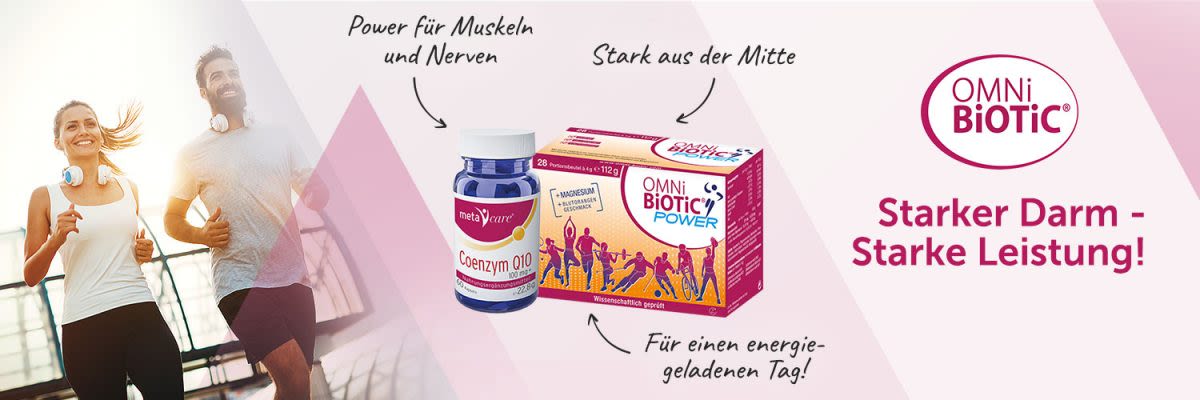Omni-Biotic Sportpaket- Power und Coenzym. Starker Darm - Starke Leistung!