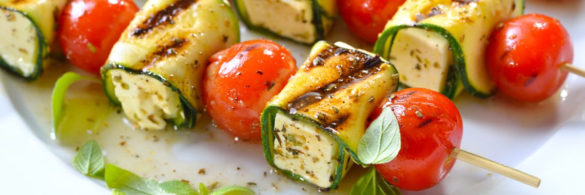 Zucchini-Feta-Spieße