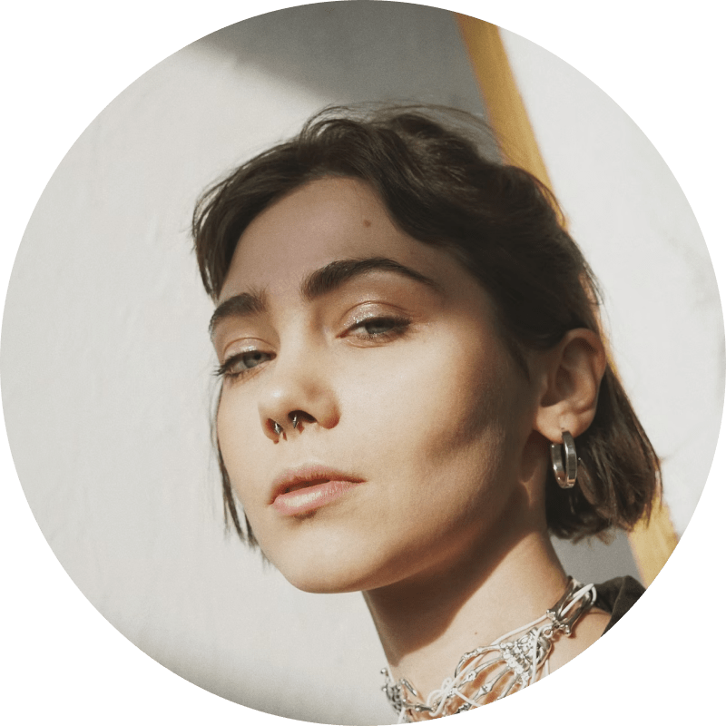 Woman looking at camera