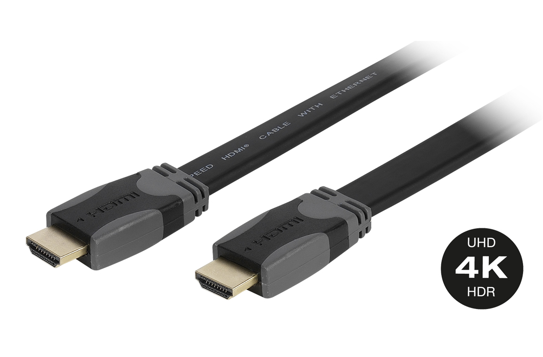 Flachband High Speed HDMI® Kabel mit Ethernet, 3m