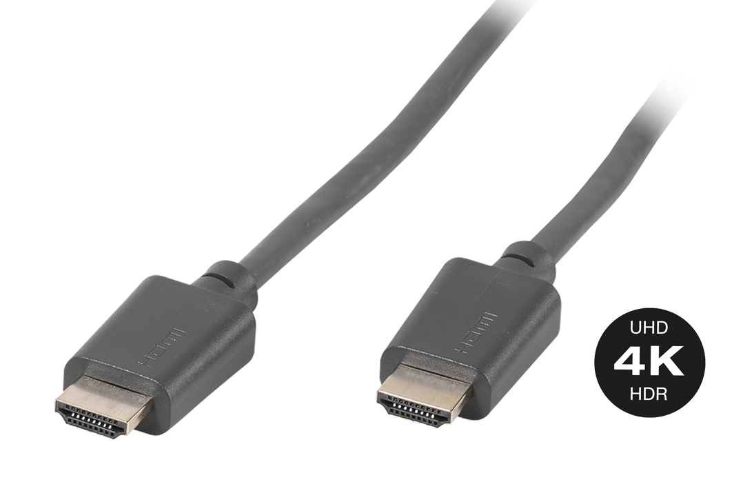 High Speed HDMI® Kabel mit Ethernet, vergoldete Kontakte, 4K/60 Hz, 3m